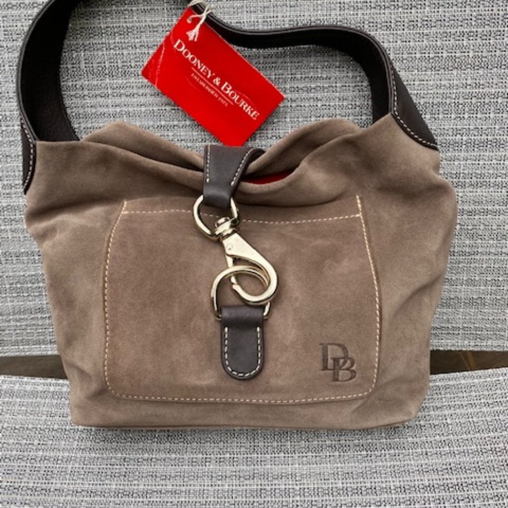 NWT Dooney & Bourke Small Annalisa Suede Lock Sac